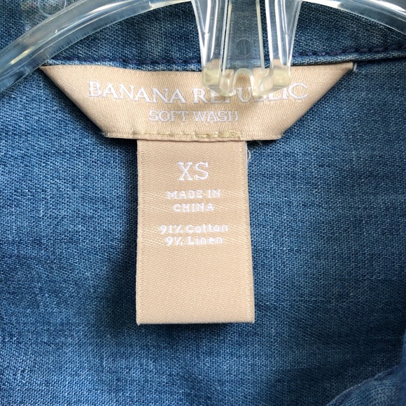 BANANA REPUBLIC JEANS BLOUSE SIZE XS - Picture 4 of 8